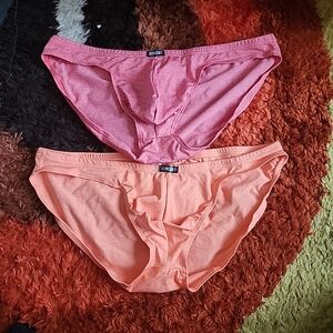 Ikingsky Multicolored 2 Pack Bulge Brief Underwear Mens Size L